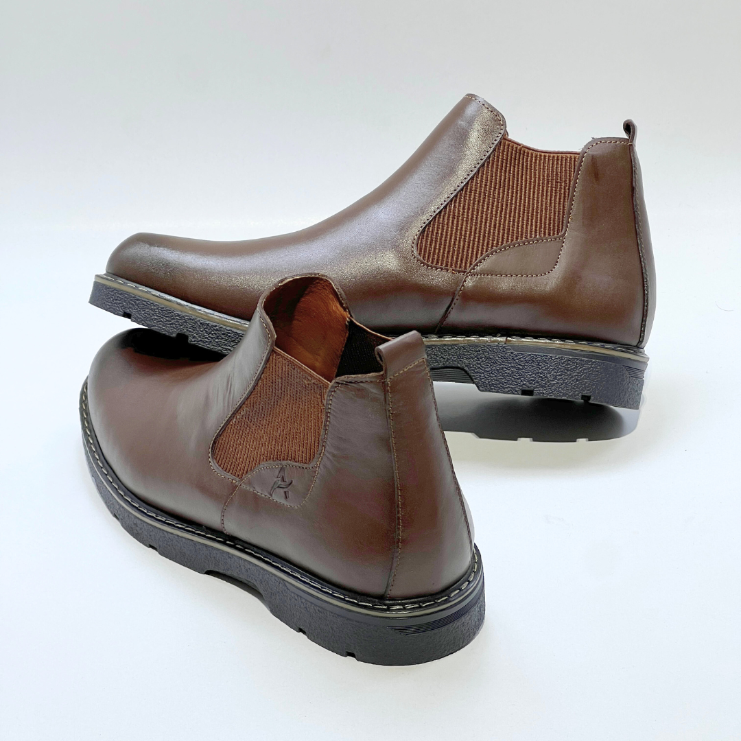VOGUISH Tan Chelsea Boot 100% Cuir MARRON REF 038