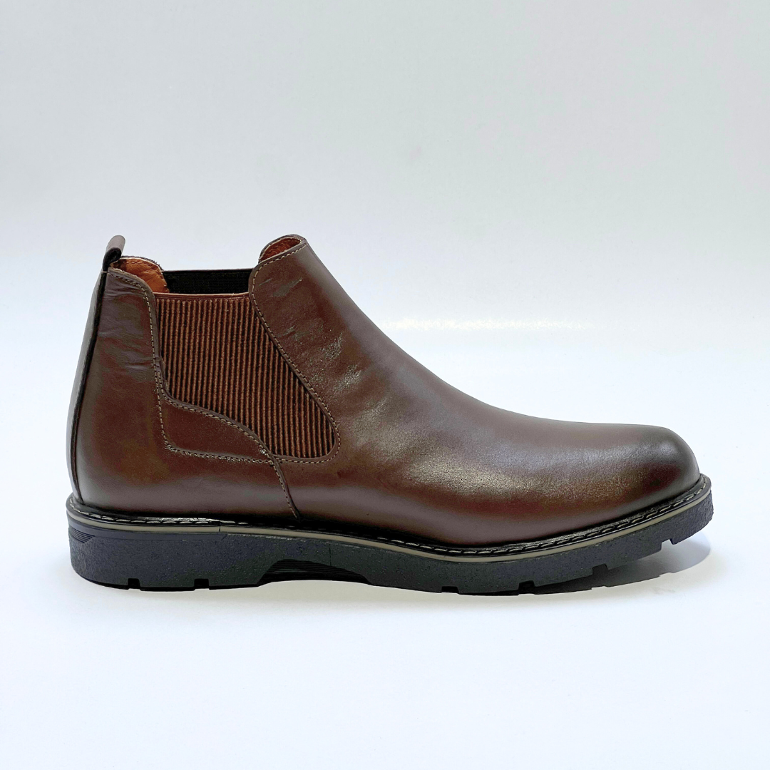VOGUISH Tan Chelsea Boot 100% Cuir MARRON REF 038