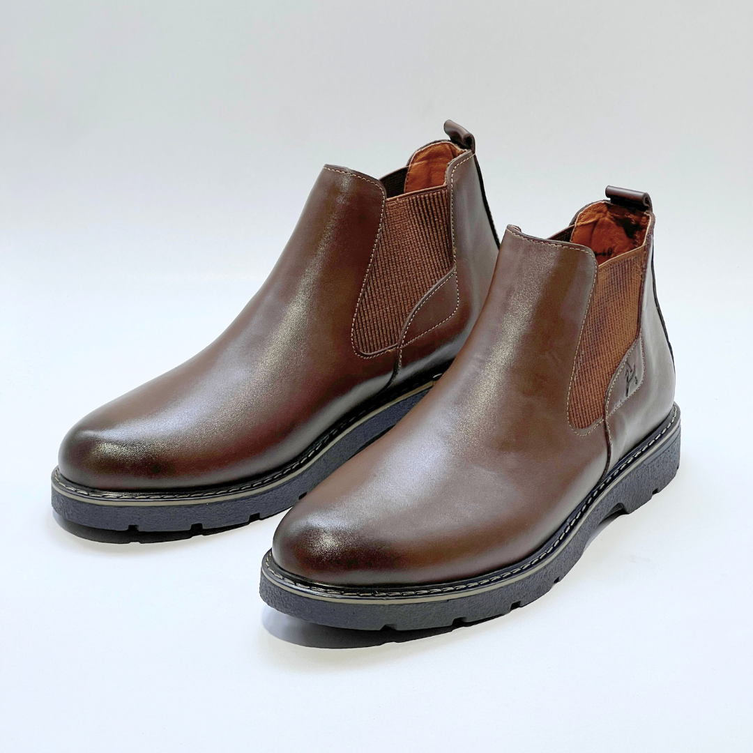 VOGUISH Tan Chelsea Boot 100% Cuir MARRON REF 038