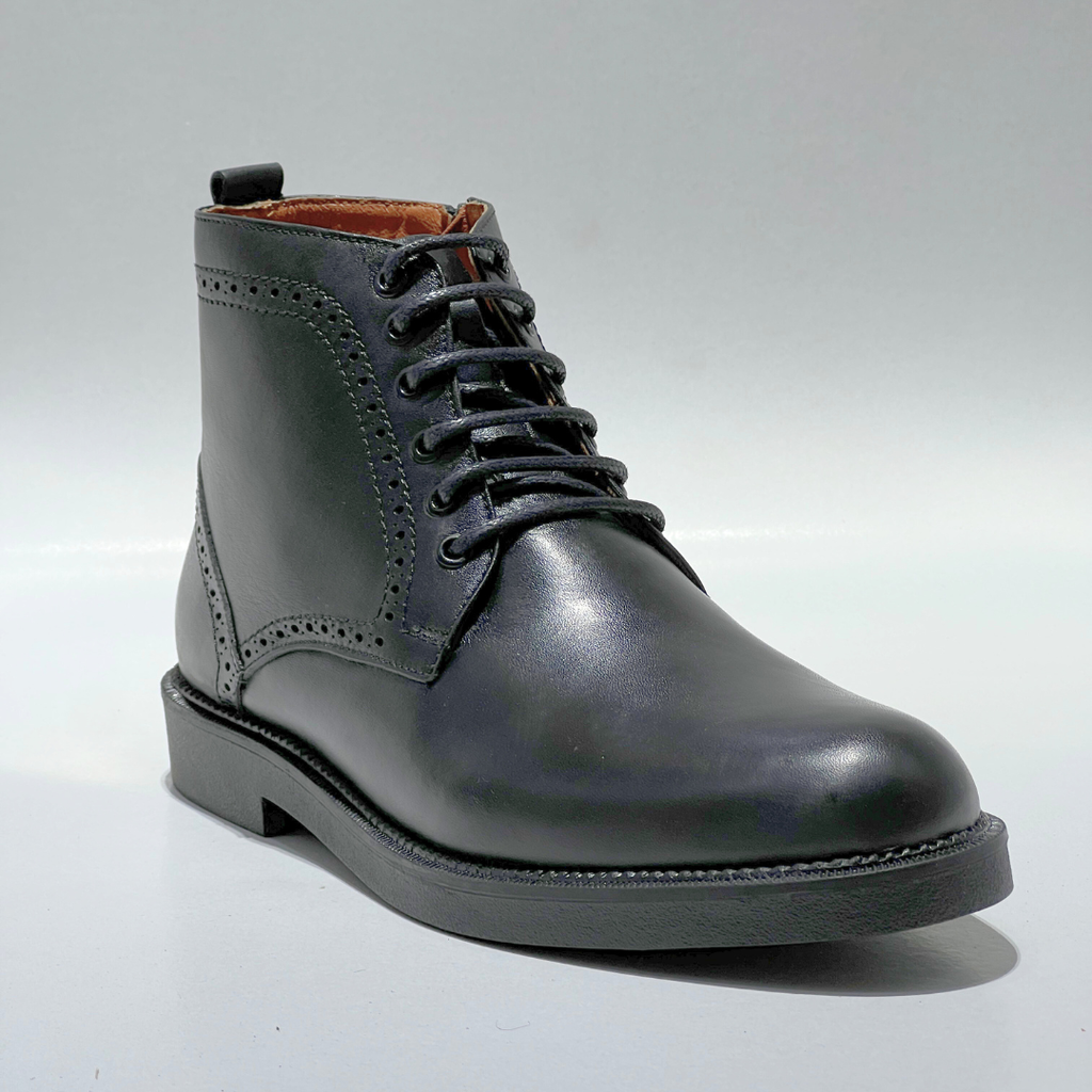DRESS BOOT HOMME 100% CUIR NOIR REF AZ801