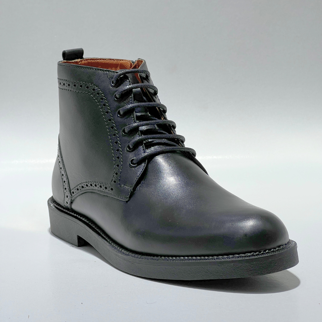 DRESS BOOT HOMME 100% CUIR NOIR REF AZ801