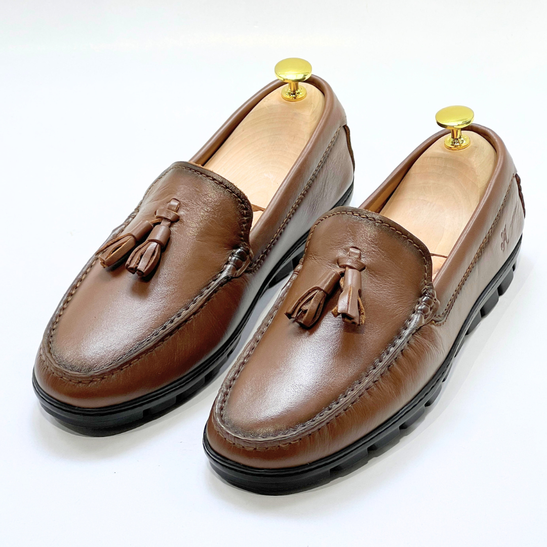 belym Mocassin En Cuir 100% tabac - REF 2003
