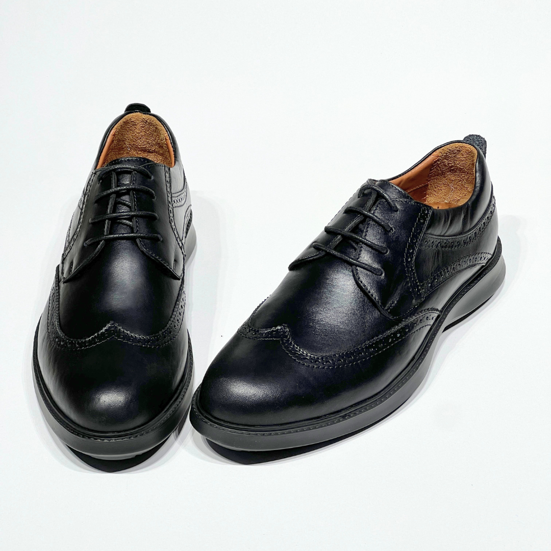 Chaussures Médicale Pour Homme 100% Cuir NOIR REF AZ022