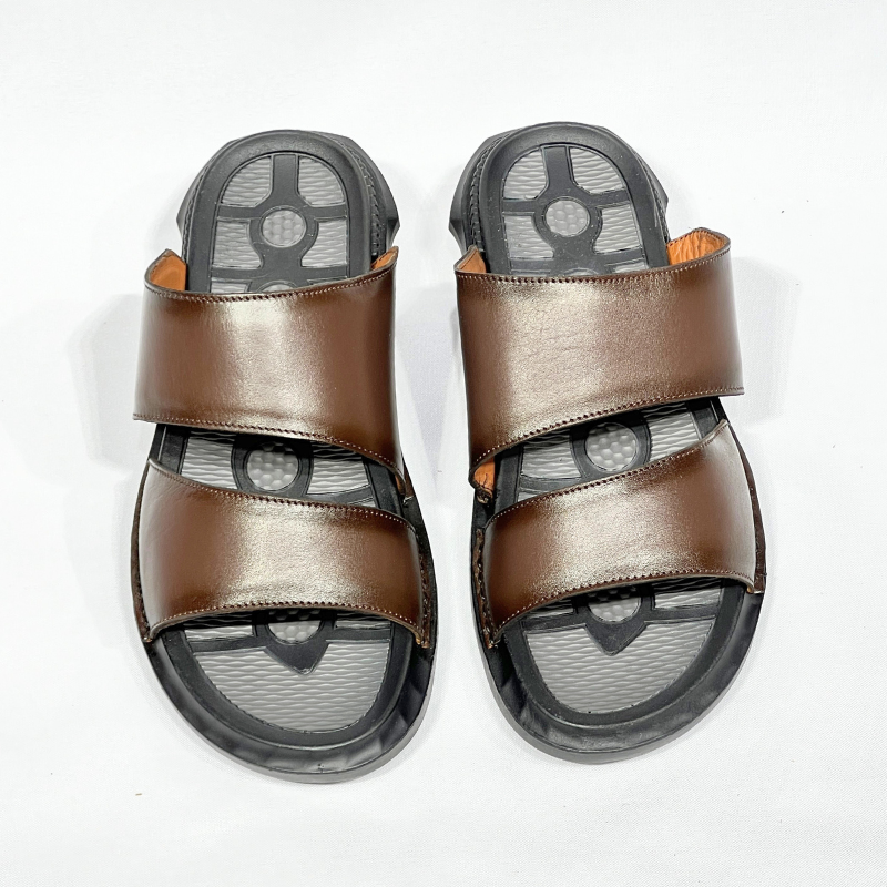 SANDALE MEDICAL EN CUIR 100% EN marron REF 218