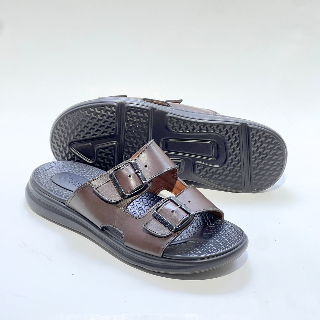 Silver Street London San Antonio, Sandale Homme, En Cuie 100% MARRON REF 211