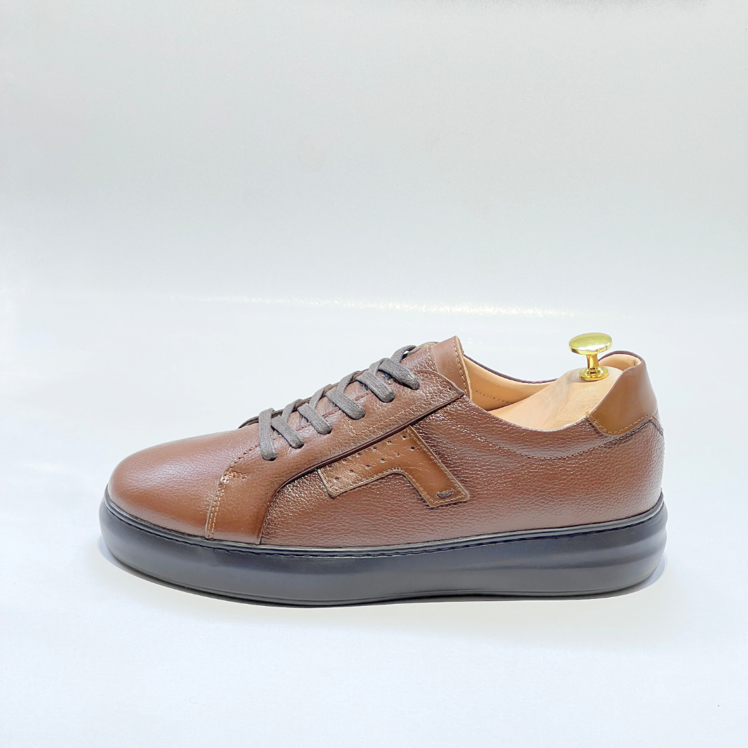 Basket homme S-EVA N en cuir 100% Médical MARRON ref 079