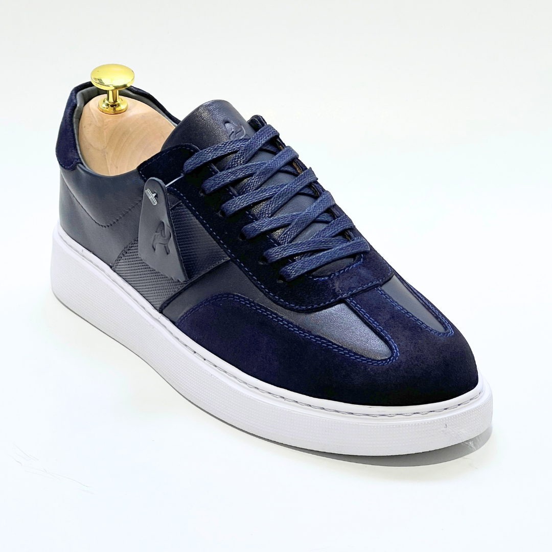 Kairo Basket Homme Cuir Bleu Marine Sport REF 645