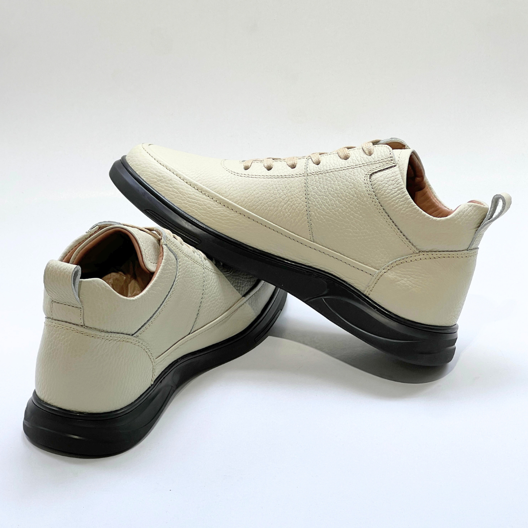 Demi - Bottine 100% Cuir biege REF AZ609