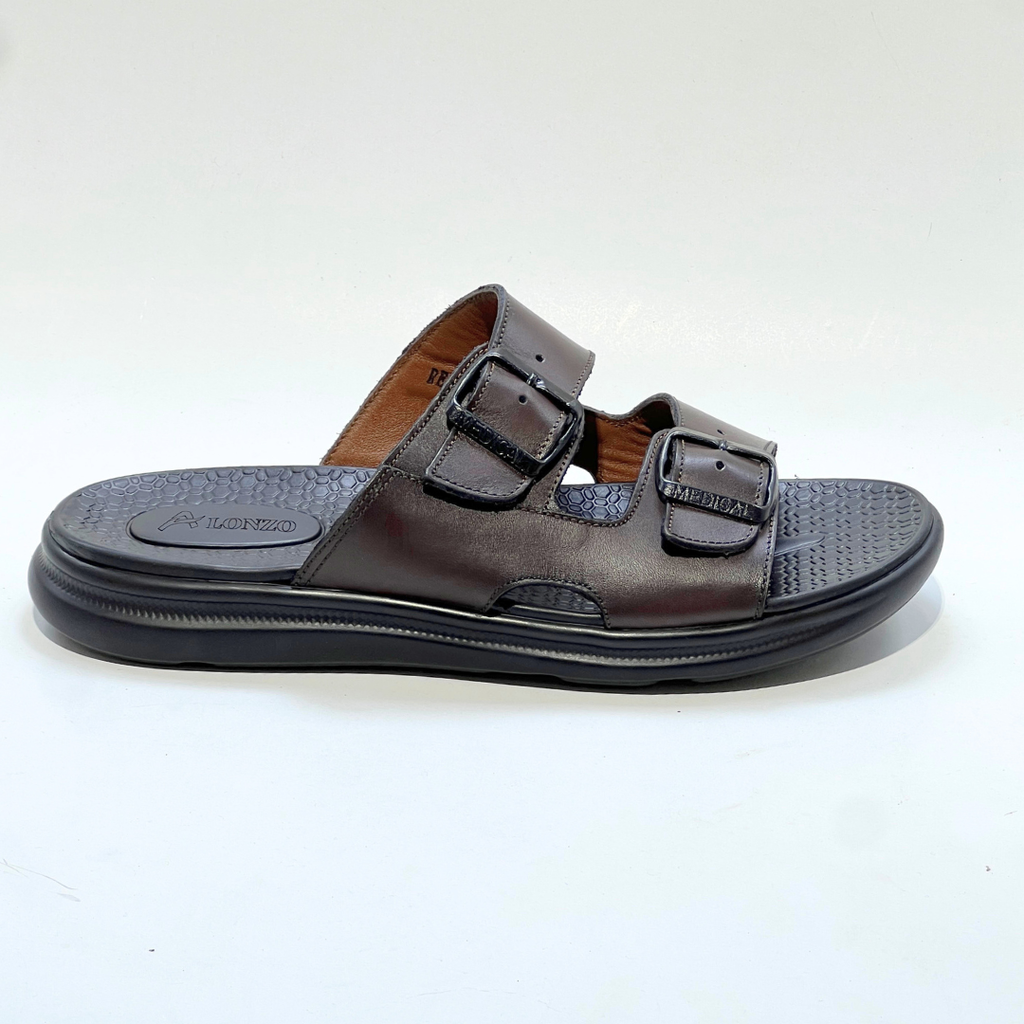 Silver Street London San Antonio, Sandale Homme, En Cuie 100% MARRON REF 211