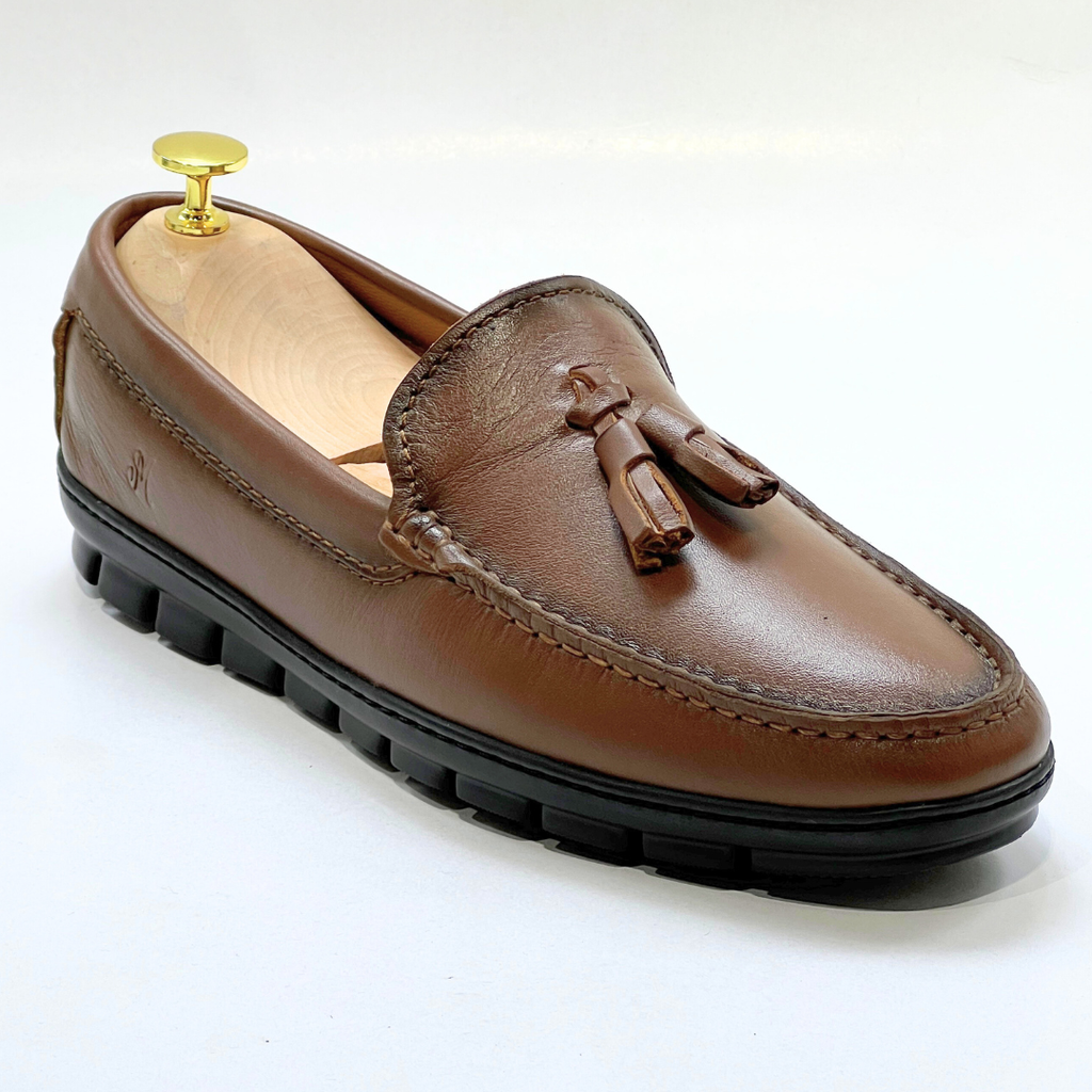 belym Mocassin En Cuir 100% tabac - REF 2003