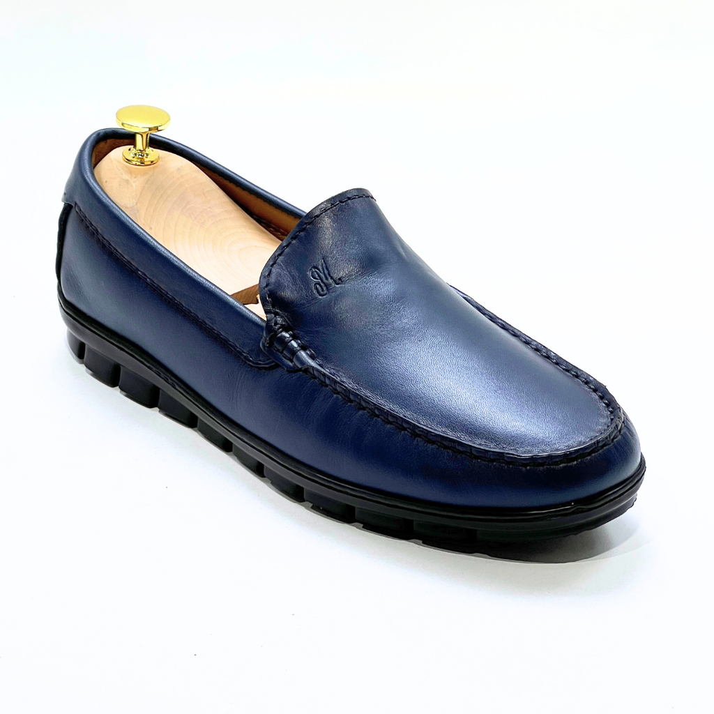 Brighton : Mocassin Homme 100% cuir BLEU -REF 2000