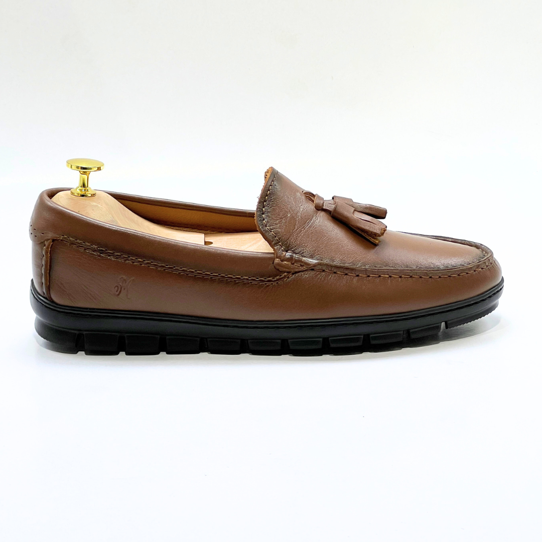 belym Mocassin En Cuir 100% tabac - REF 2003