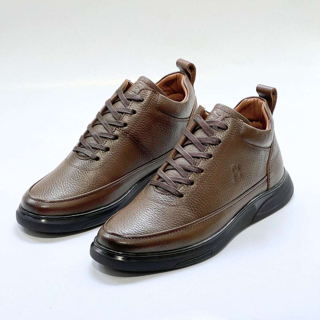 Demi - Bottine 100% Cuir MARRON REF 609