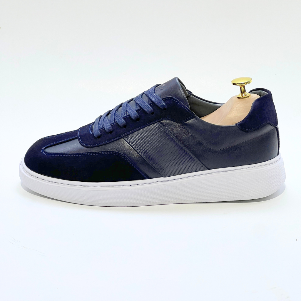 Kairo Basket Homme Cuir Bleu Marine Sport REF 645