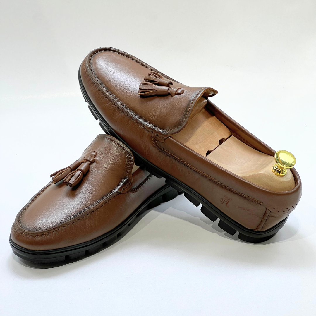 belym Mocassin En Cuir 100% tabac - REF 2003