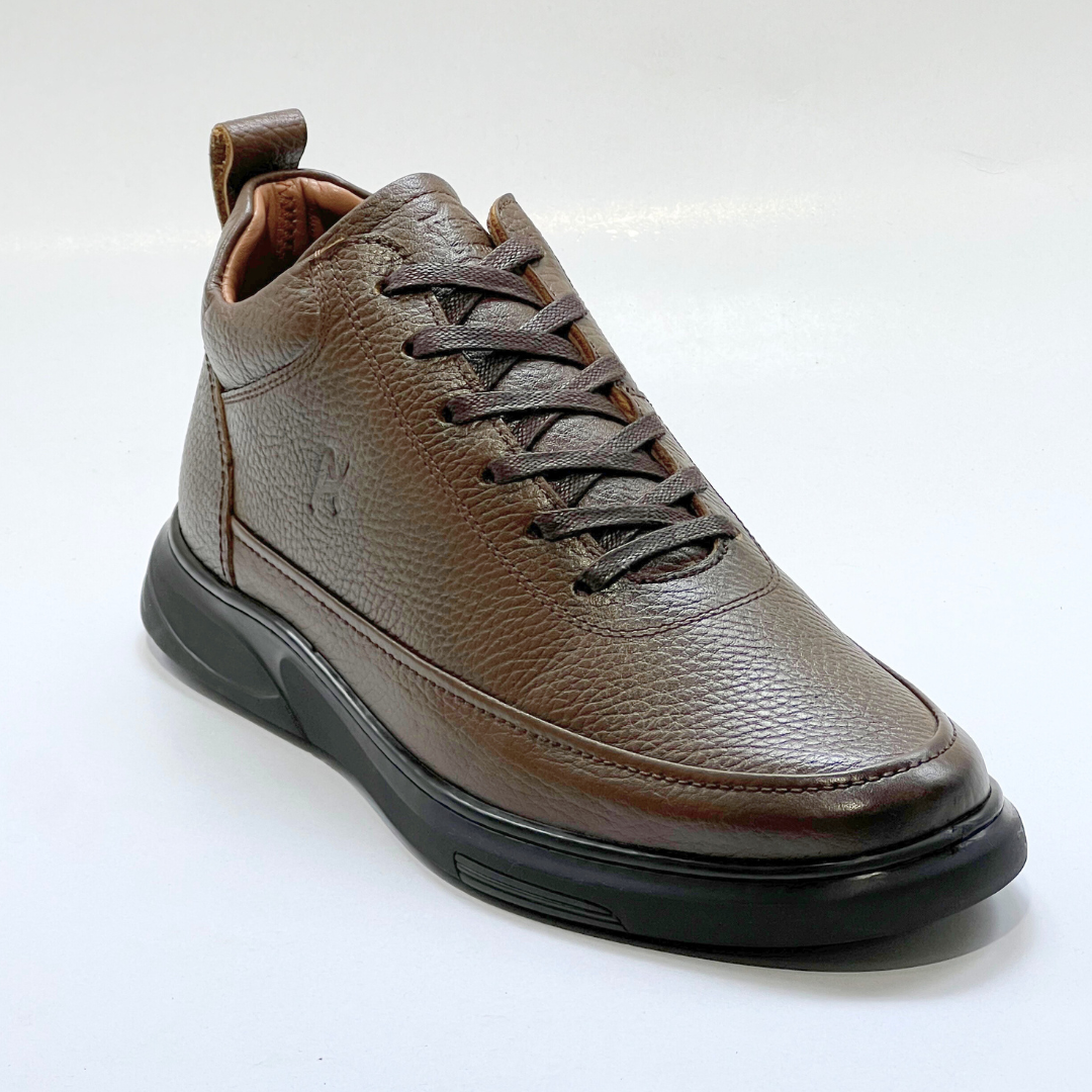 Demi - Bottine 100% Cuir MARRON REF 609