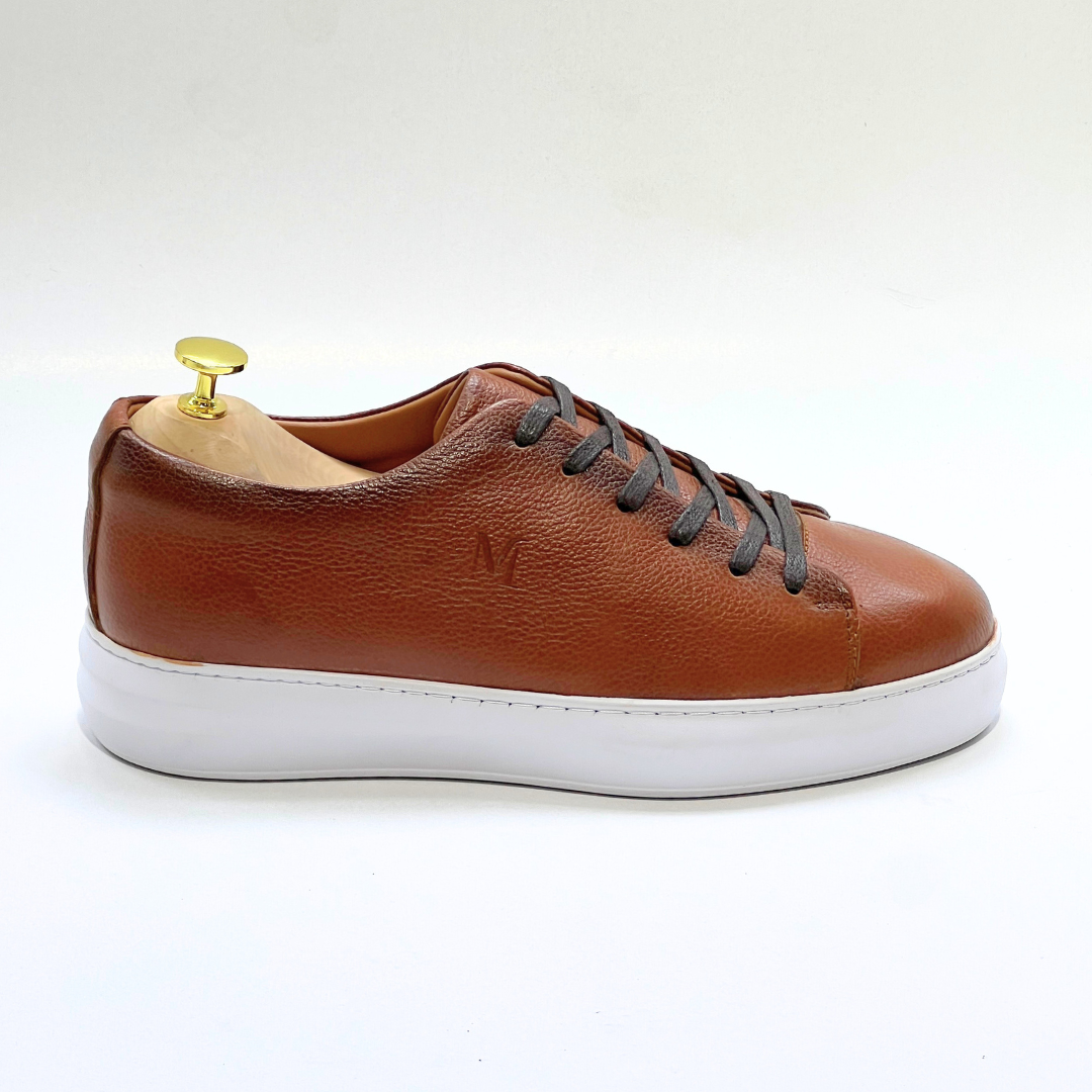 Basket homme S-EVA B en cuir 100% Médical TABAC ref 060