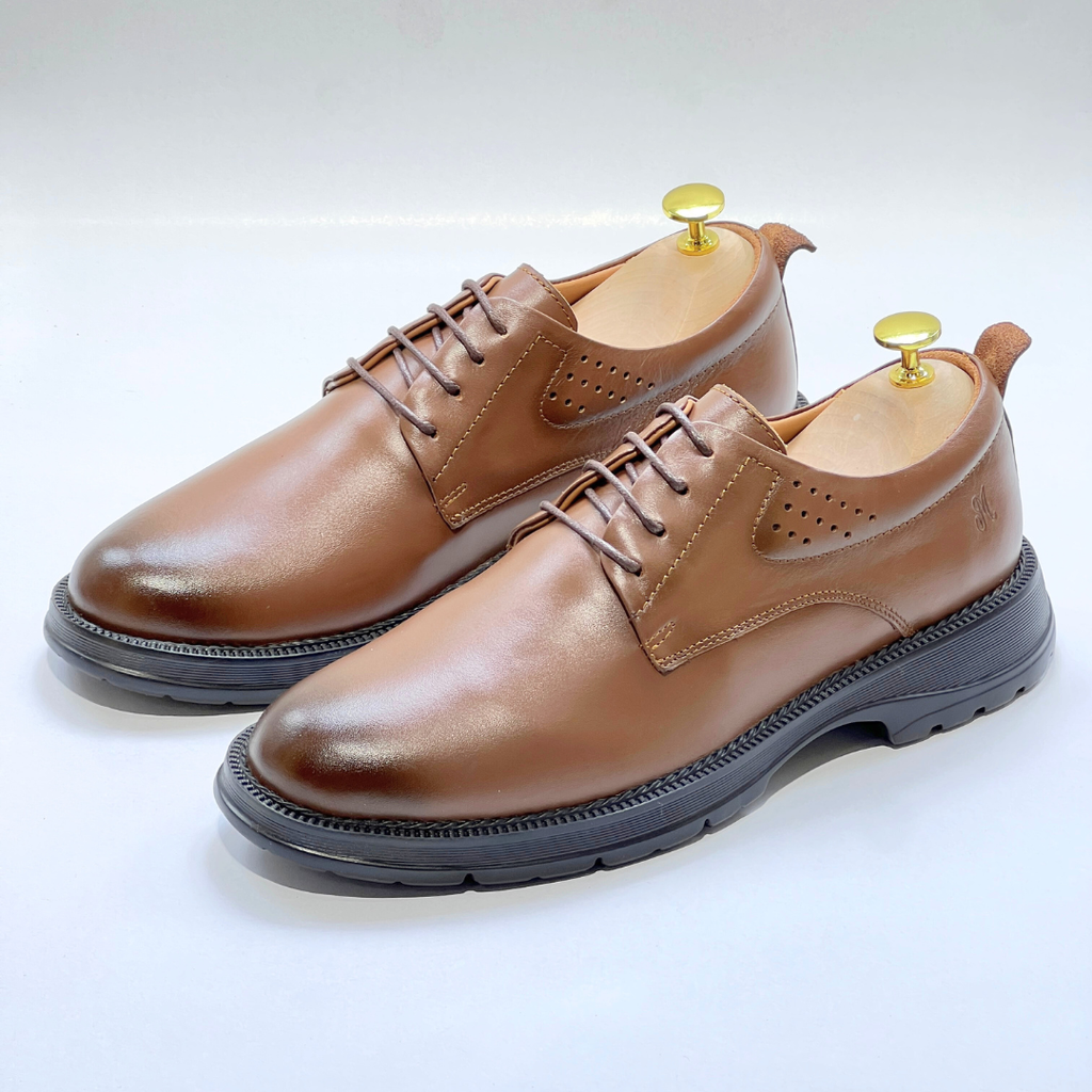 Generic Chaussures Médical Pour Homme 100% Cuir TABAC REF AZ1028