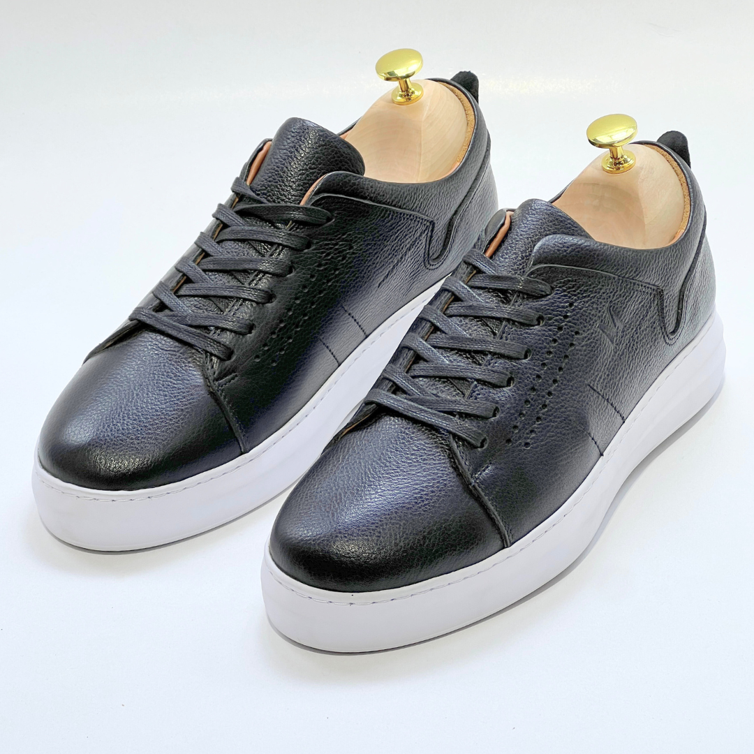 Basket homme S-EVA B en cuir 100% Médical NOIR ref 059