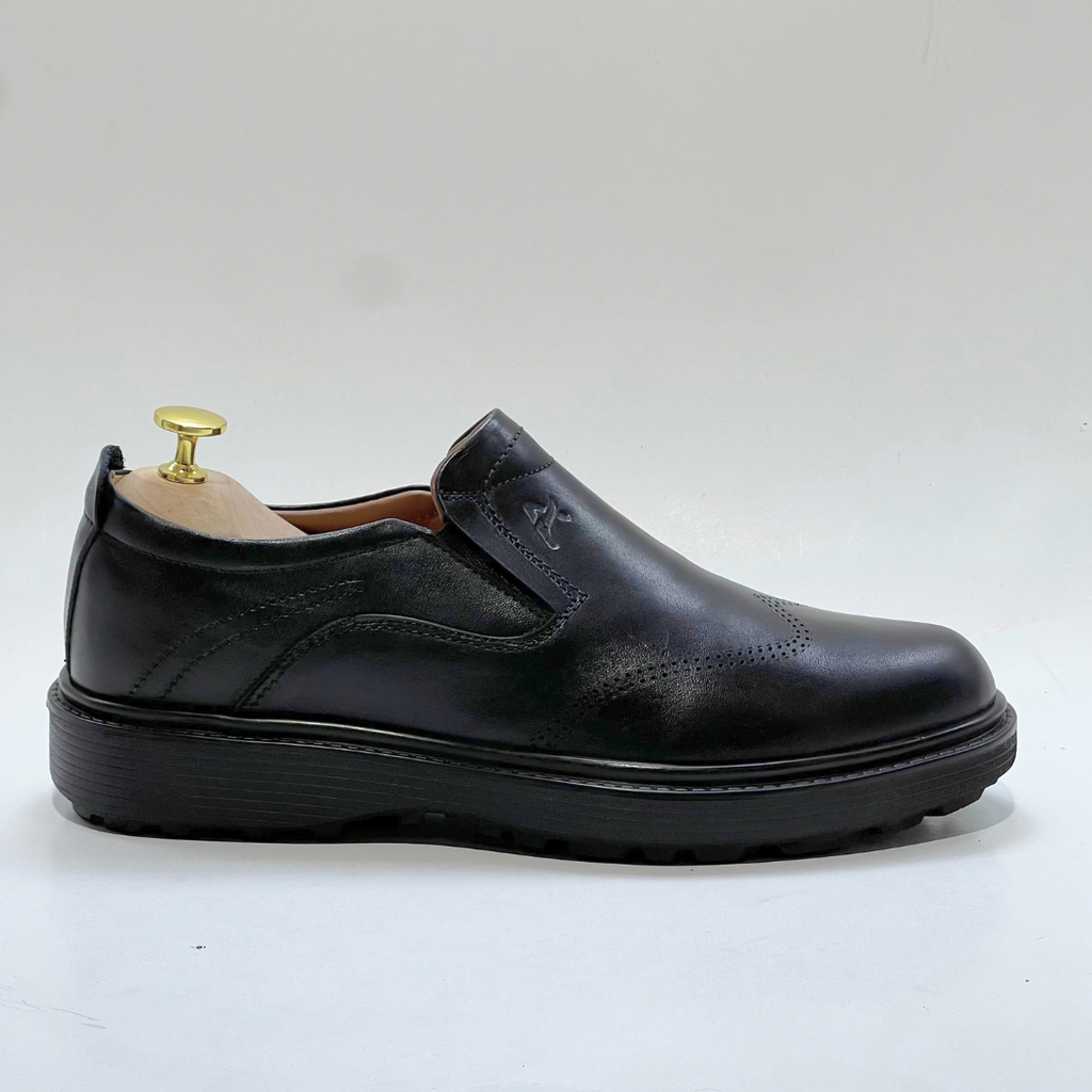 Tregan Chaussure Élégante Homme Médical 100% Cuir En Noir Ref 101