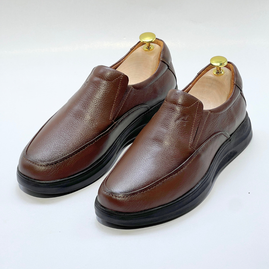 Chaussures Ultra confort en Cuir Marron - az1030
