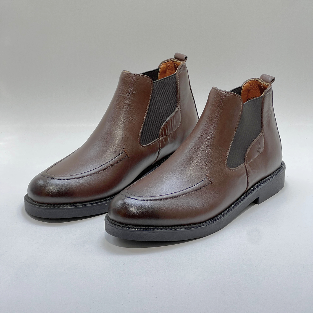 ALONZO Bottine en Cuir 100% MARRON REF AZ033