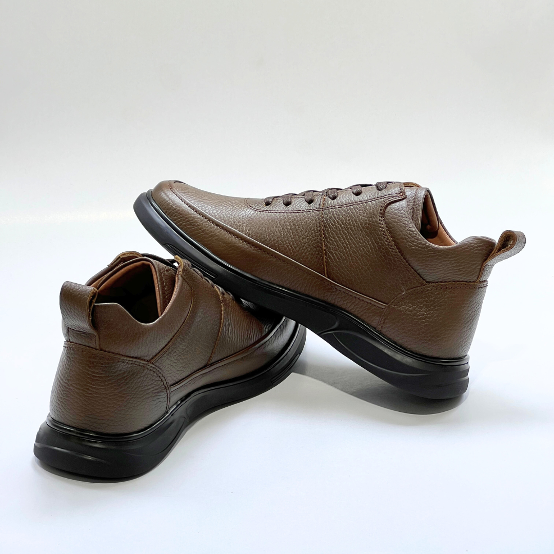 Demi - Bottine Médical 100% Cuir TABAC  REF 609