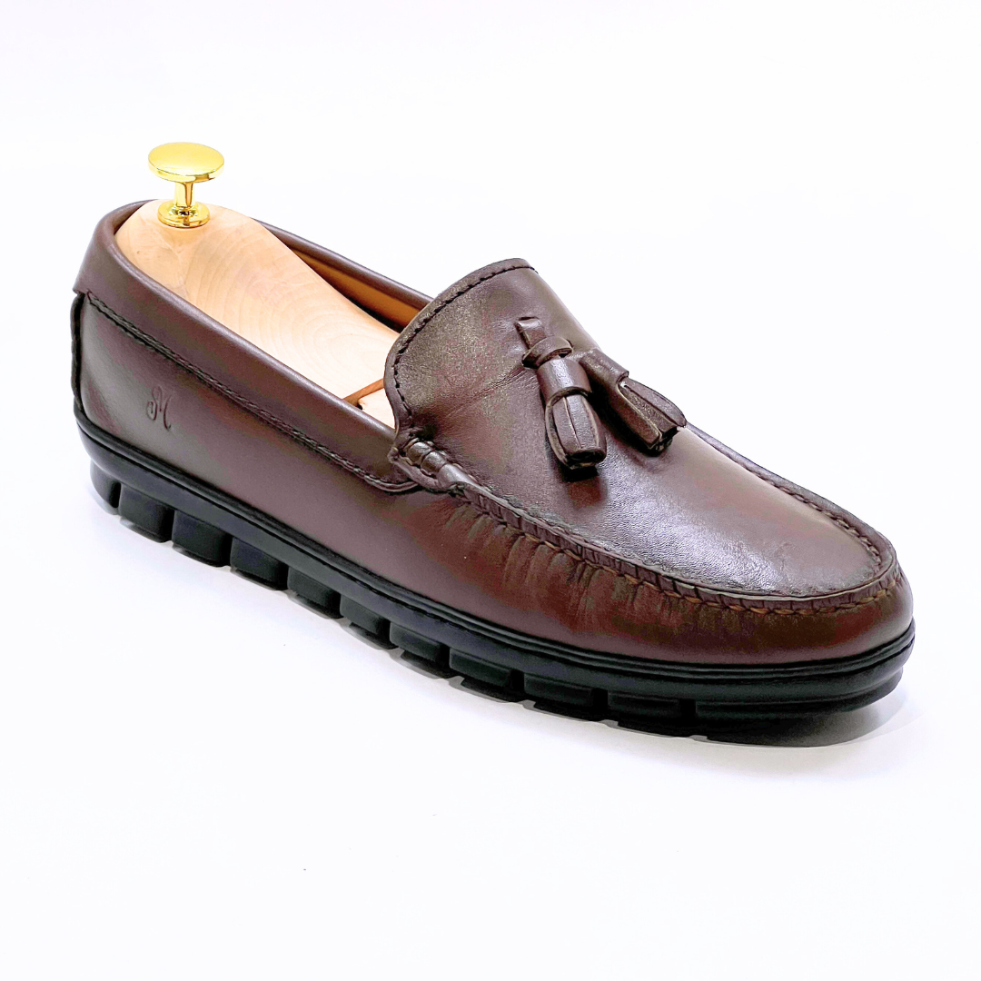 belym Mocassin En Cuir 100% MARRON - REF 2003