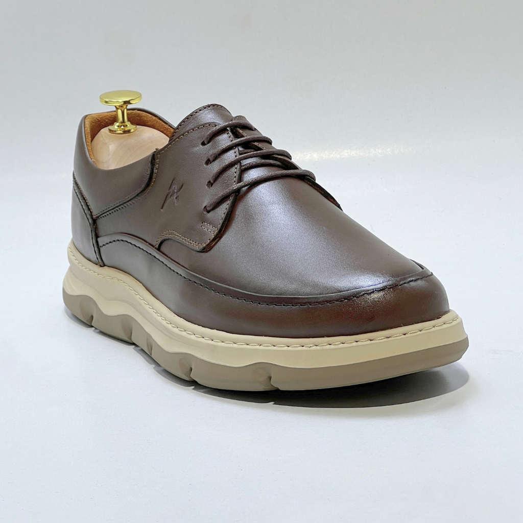 Chaussures Médical pour Homme 100% Cuir MARRON REF 1035
