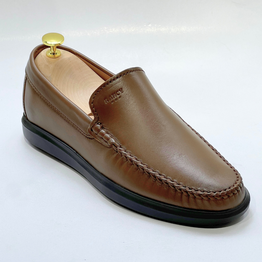 D'Urbano MOCASSIN EN CUIR 100% Médical - TABAC- REF 103