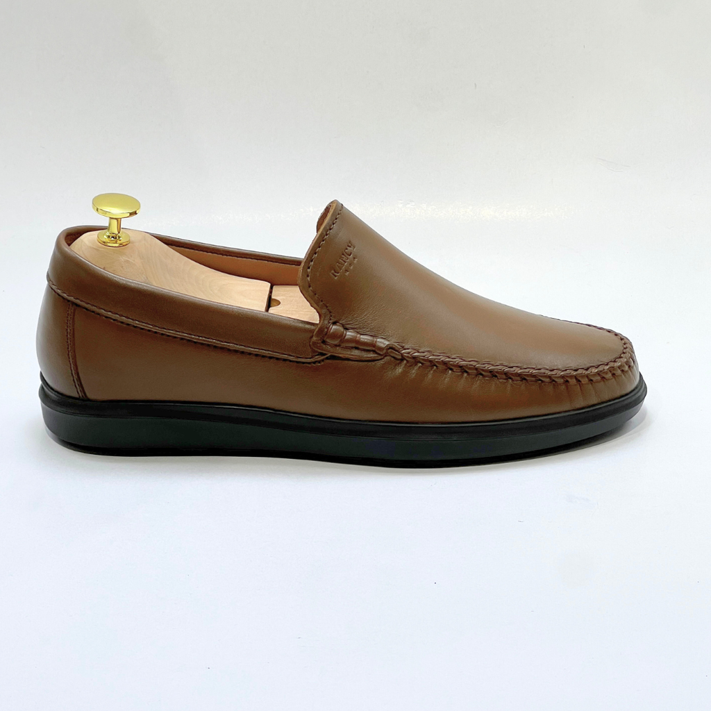 D'Urbano MOCASSIN EN CUIR 100% Médical - TABAC- REF 103
