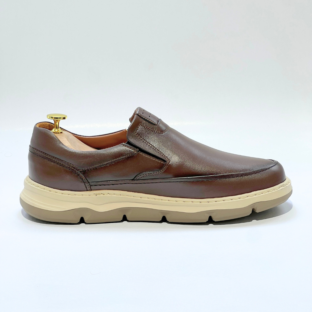 Chaussures Médical pour Homme 100% Cuir MARRON REF 1032