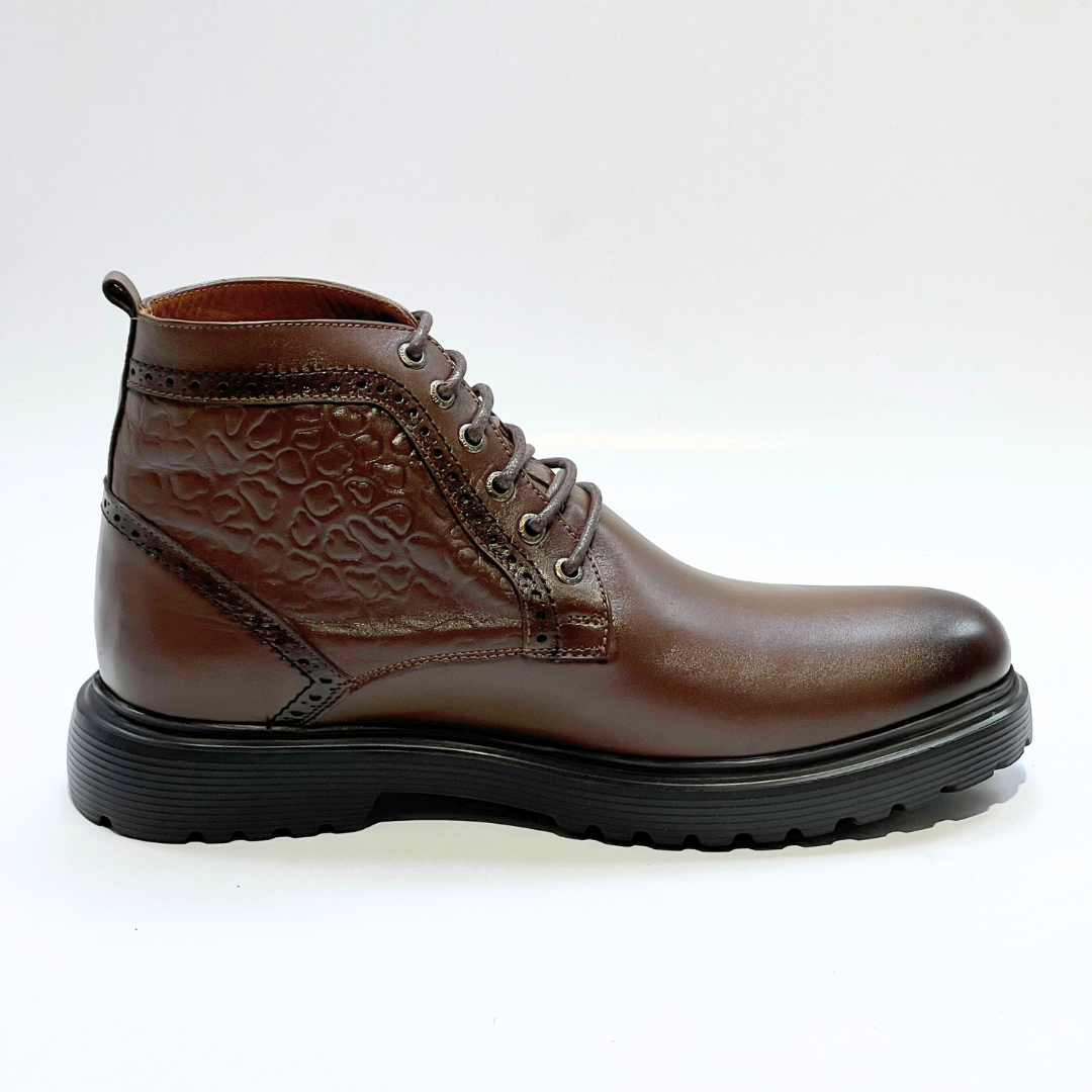 BOOTS NAPOLI - Médical 100% Cuir MARRON REF AZ804
