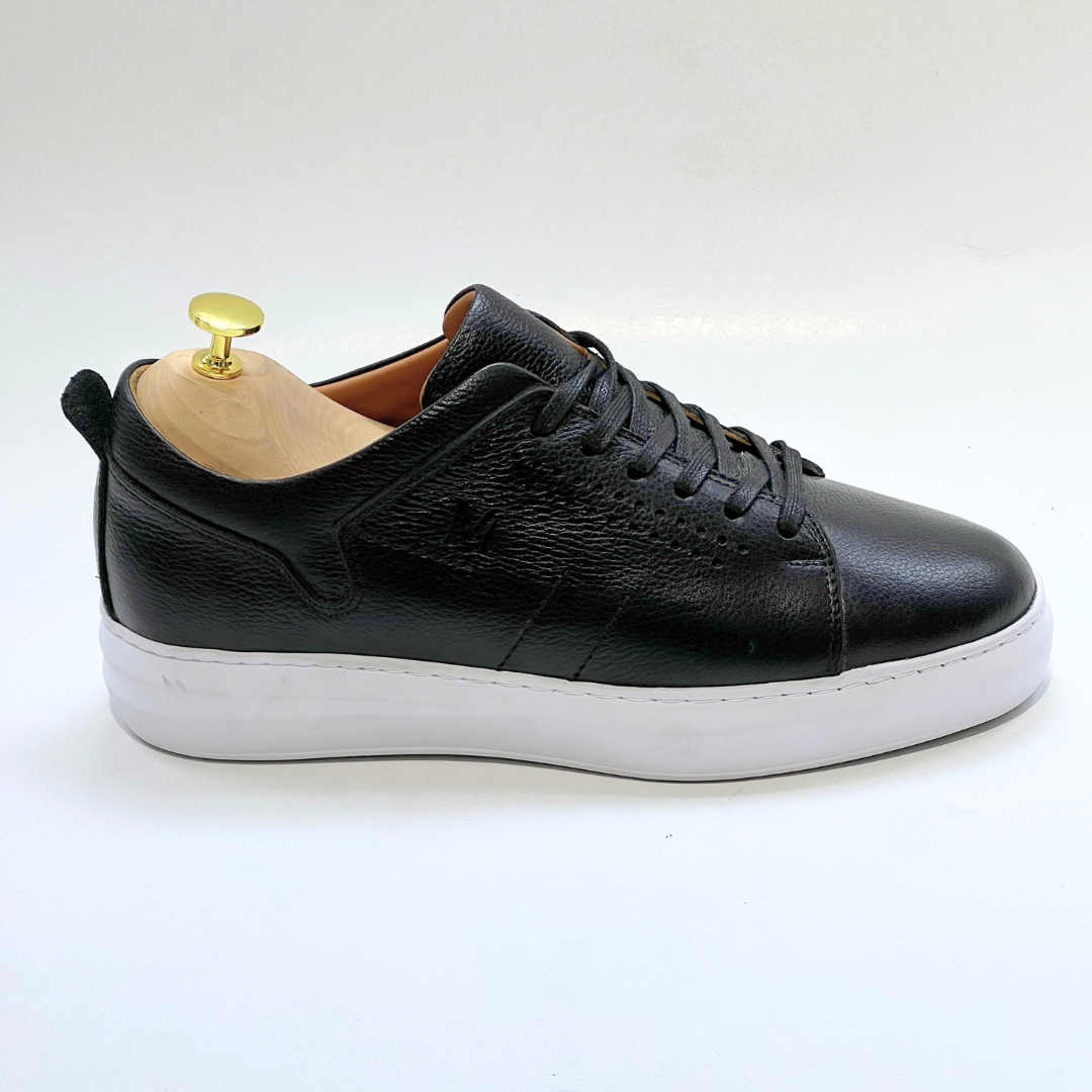 Basket homme S-EVA B en cuir 100% Médical NOIR ref 059