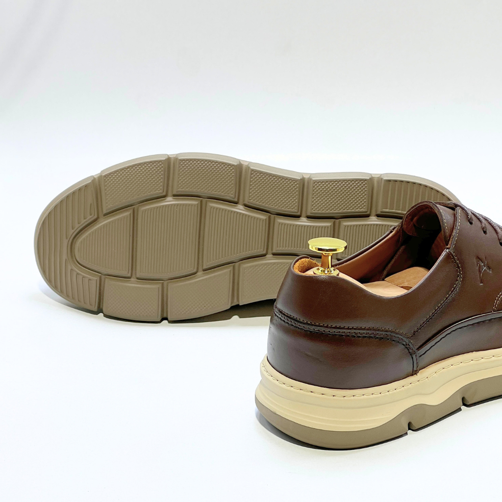Chaussures Médical pour Homme 100% Cuir MARRON REF 1035