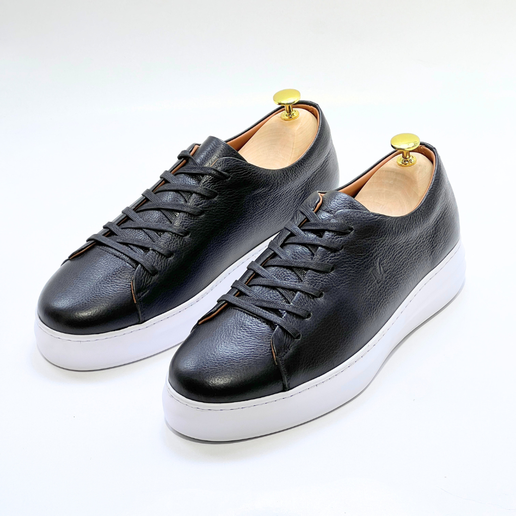 Baskets pour Homme 100% CUIR - ALONZO NOIR-B EVA REF AZ060