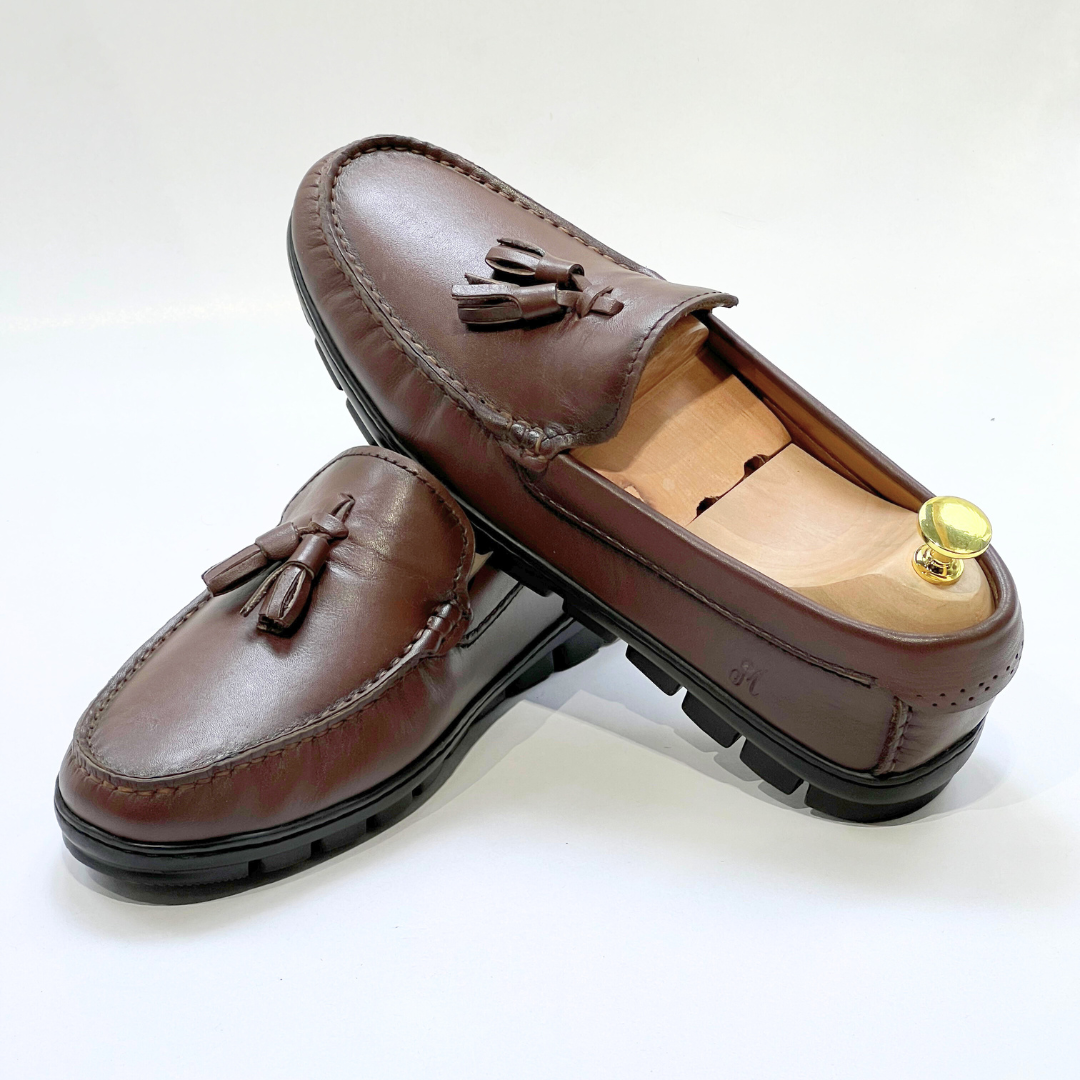 belym Mocassin En Cuir 100% MARRON - REF 2003