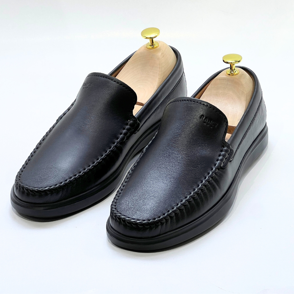 D'Urbano MOCASSIN EN CUIR 100% Médical - NOIR - REF 103