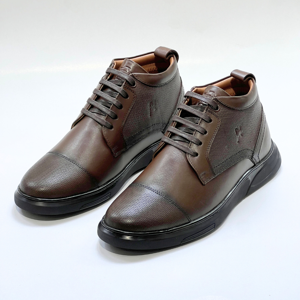 Demi - Bottine 100% Cuir MARRON REF AZ610