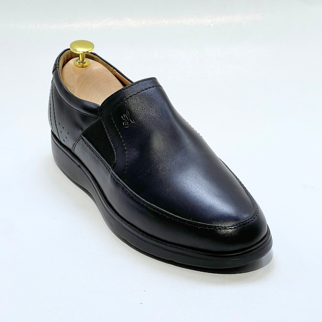 CHAUSSURE Médical 100% Cuir NOIR AZ749