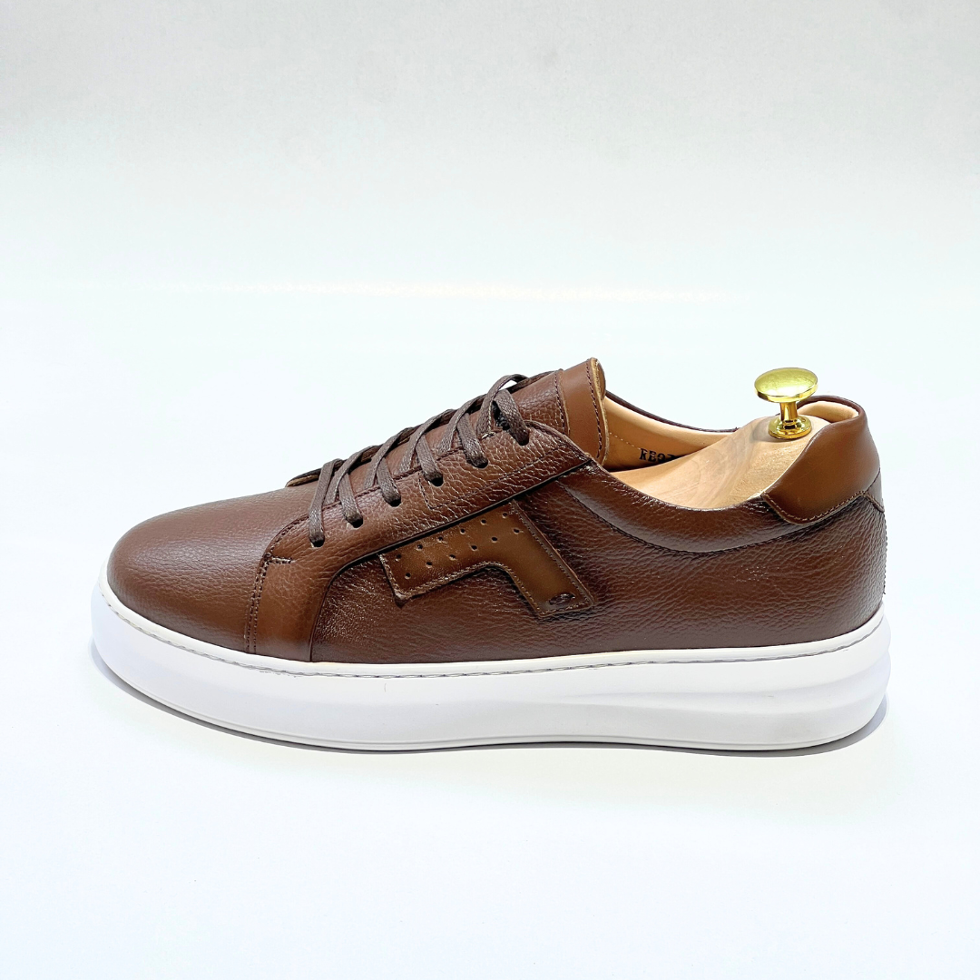 Basket homme S-EVA B en cuir 100% Médical MARRON ref 079