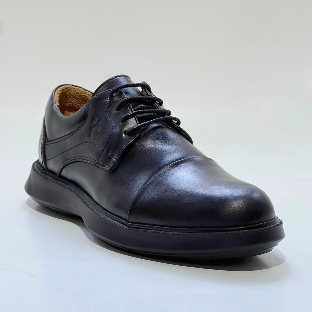 CHAUSSURES Médical 100% EN CUIR VÈRITABLES NOIR Ref 051