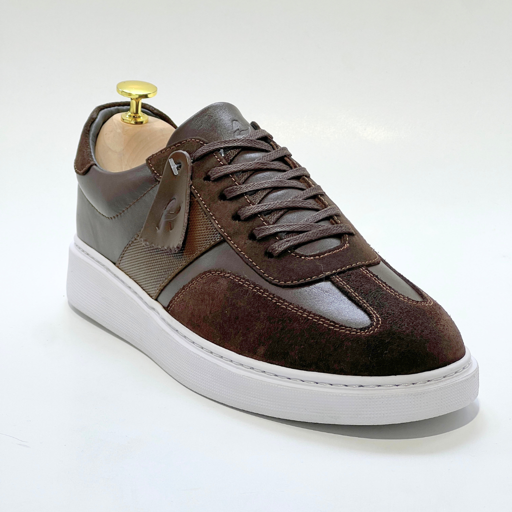 Kairo Basket Homme Cuir Marron Sport REF 645
