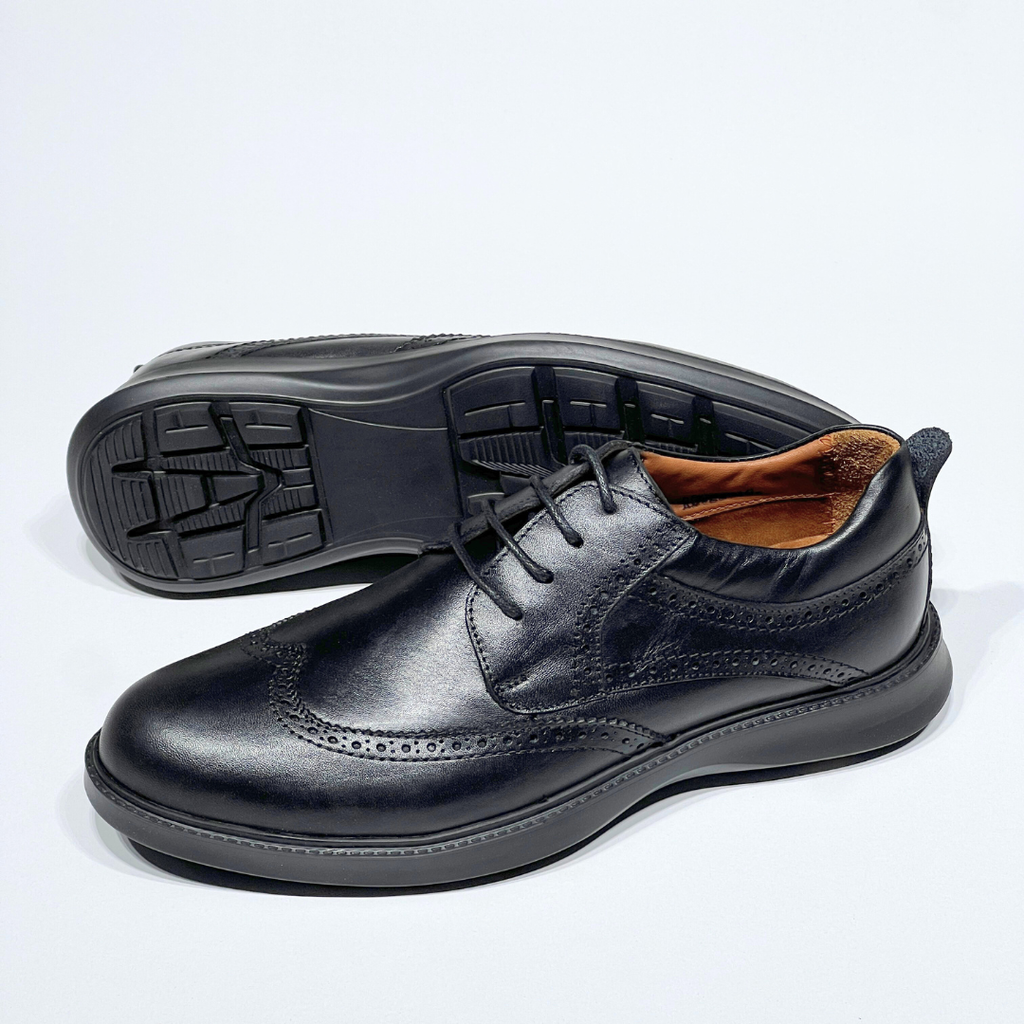 Chaussures Médicale Pour Homme 100% Cuir NOIR REF AZ022