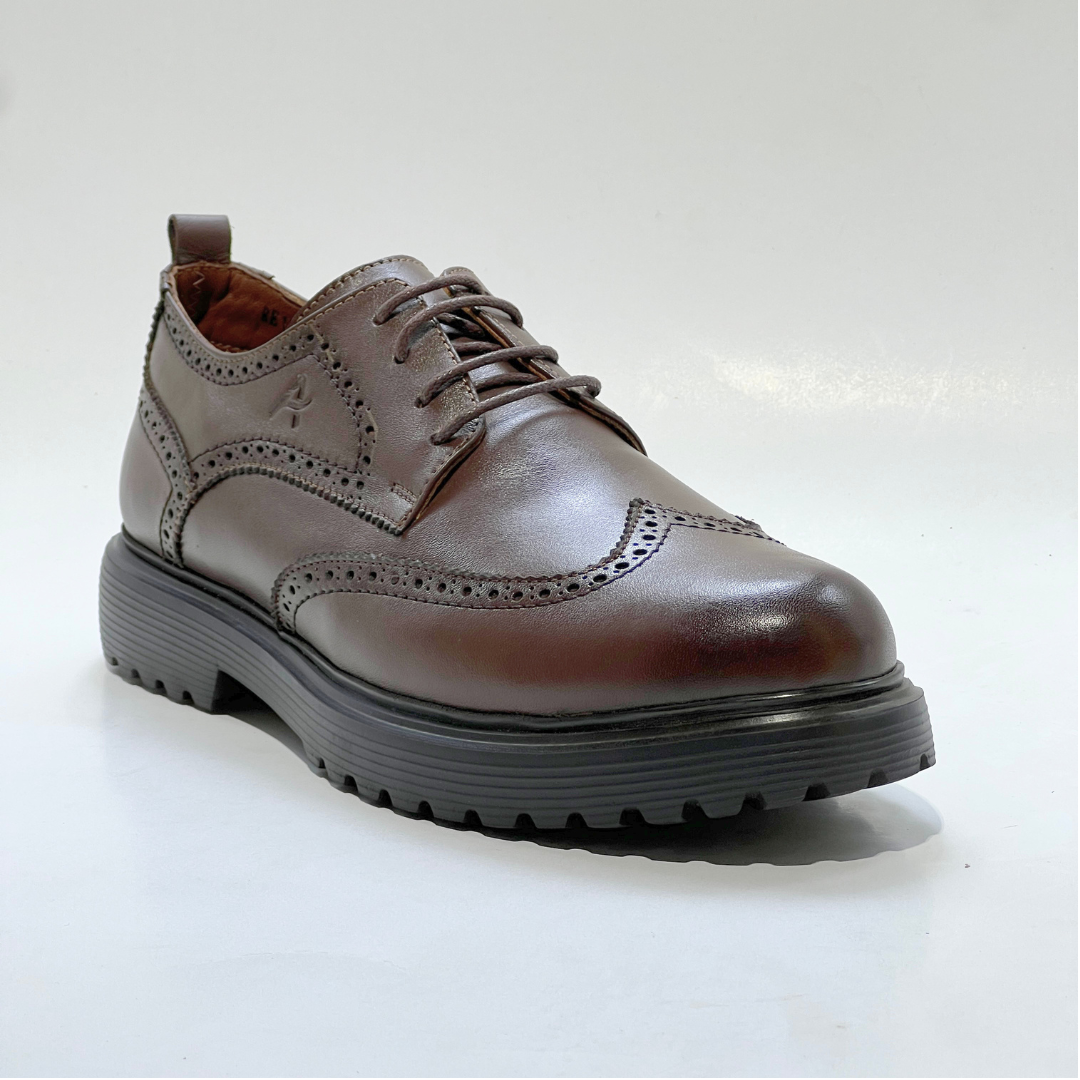 Chaussures Derby pour hommes Médical 100% cuir MARRON REF 1001