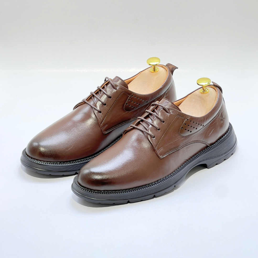 Generic Chaussures Médical Pour Homme 100% Cuir MARRON REF AZ1028