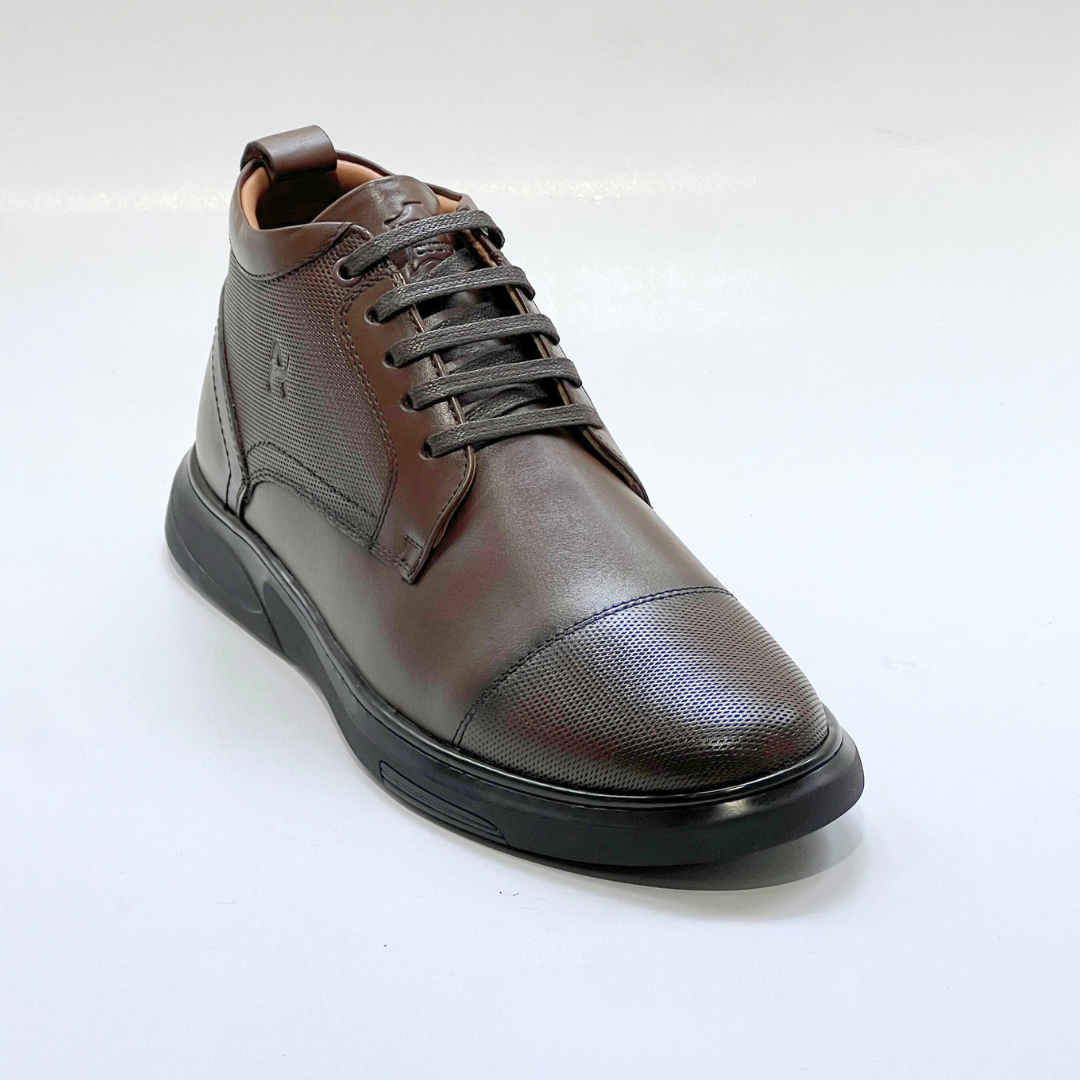 Demi - Bottine 100% Cuir MARRON REF AZ610