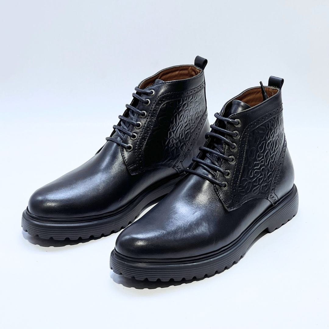 BOOTS NAPOLI - Médical 100% Cuir NOIR REF AZ804