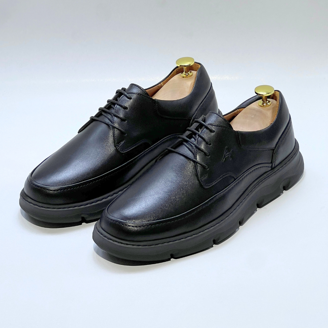 Chaussures Médical pour Homme 100% Cuir Noir REF 1035
