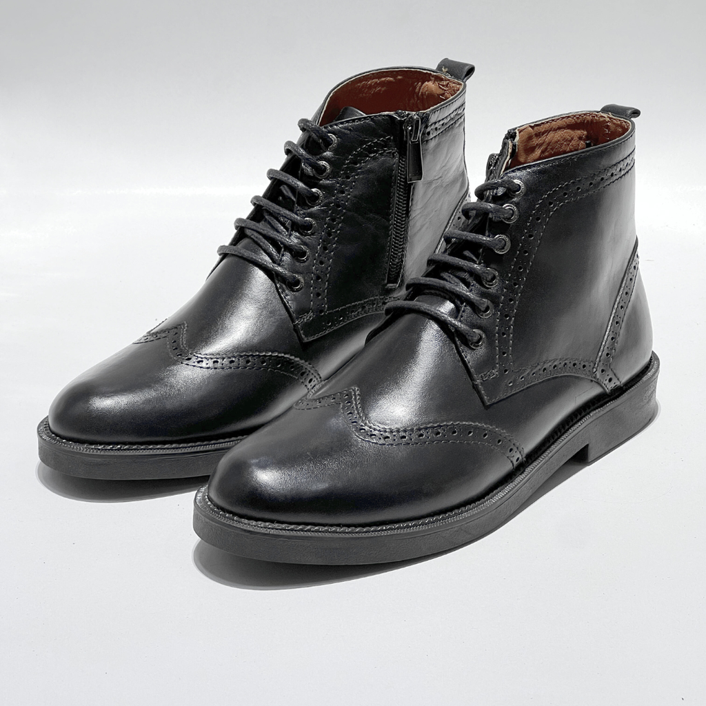 Boots ALONZO HOMME 100%En Cuir NOIR REF AZ798
